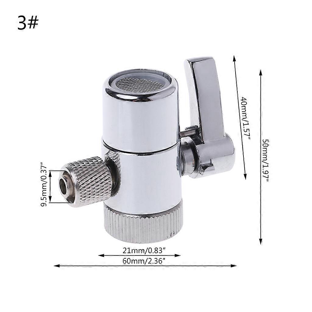Inverseur de robinet pour filtre à eau pour système d'osmose inverse, connecteur de tube 1/4", 2,5/8", 3/8"