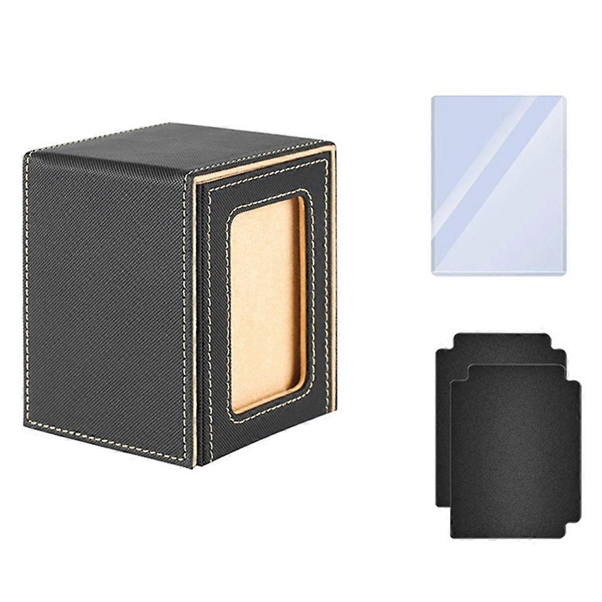 Boîte à cartes à collectionner premium pour protéger les cartes Boîte de jeu de commerce adaptée au jeu Boîte à cartes en cuir Yello