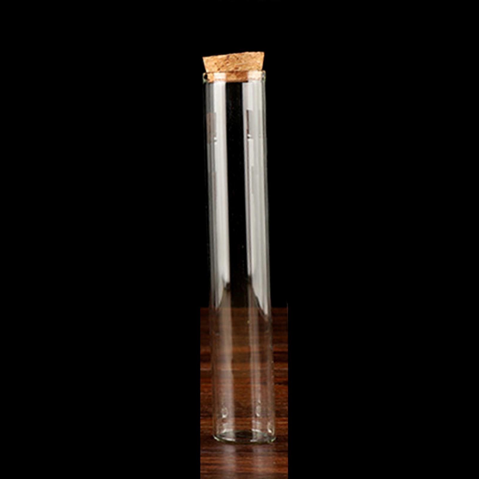 Glass Test Tube with Cork Stoppers for Scientific Experiments Bath Salt and Candy Storage
