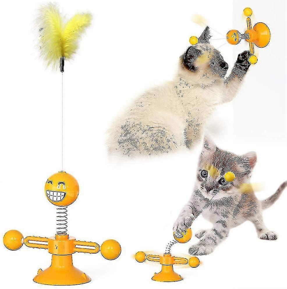 Wall-mounted Cat Spring Toy