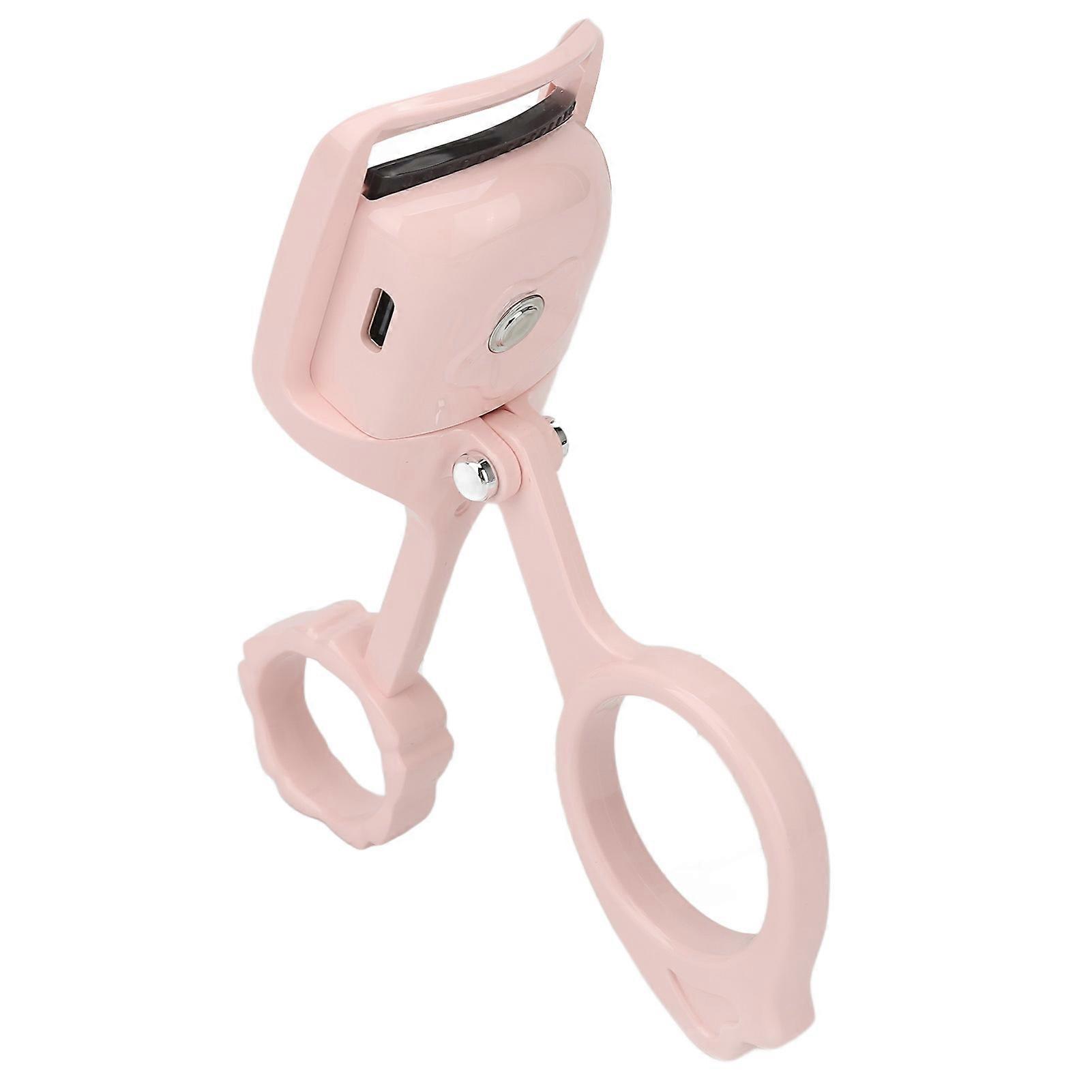 3 Gears Heated Eyelash Curler Intelligence Electric Eye Lash Curler Type C Rechargeable Eyelash Curler Pink