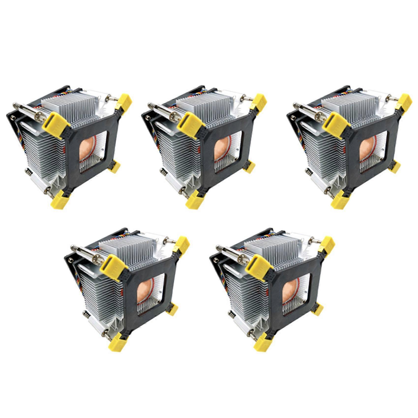 5X CPU Cooler Fan Cooling 1366 2011 1155 4-Pin Wire Temperature Control and Speed Control Radiator