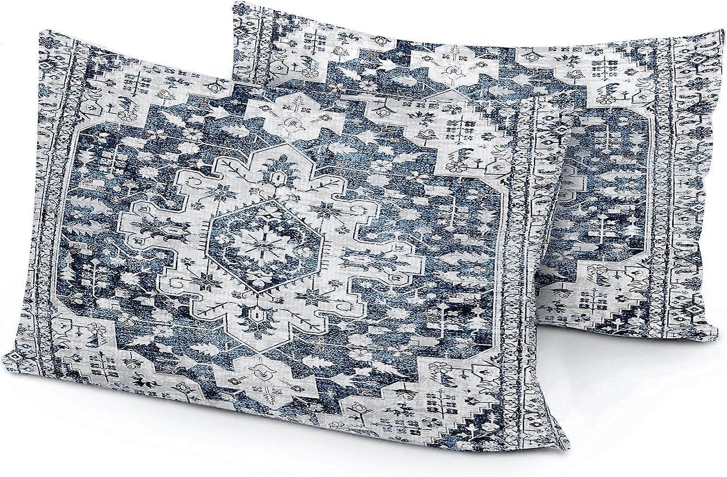 Boho Throw Pillow Covers 12x20 inch Set of 2,Soft Pillowcases Bohemia Carpet Pattern Decorative Sofa Living Room Bed Square Pillow Case Cushion Cover-