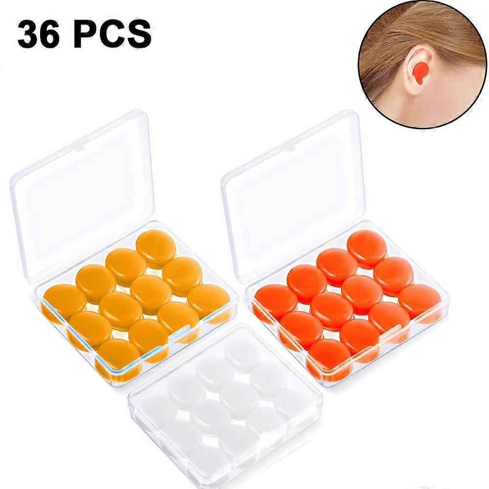 Ear Plugs For Sleeping Soft Reusable Moldable Silicone Earplugs Noise Cancelling Earplugs Sound Blocking Ear Plugs With Case For Swimming, Concert Air