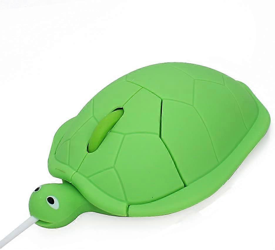 Cute Animal Turtle Shape USB Wired Corded Mouse Optical Mice for Notebook PC Laptop Computer 1200DPI 3 Buttons with 3.6 Feet Cord (Green)