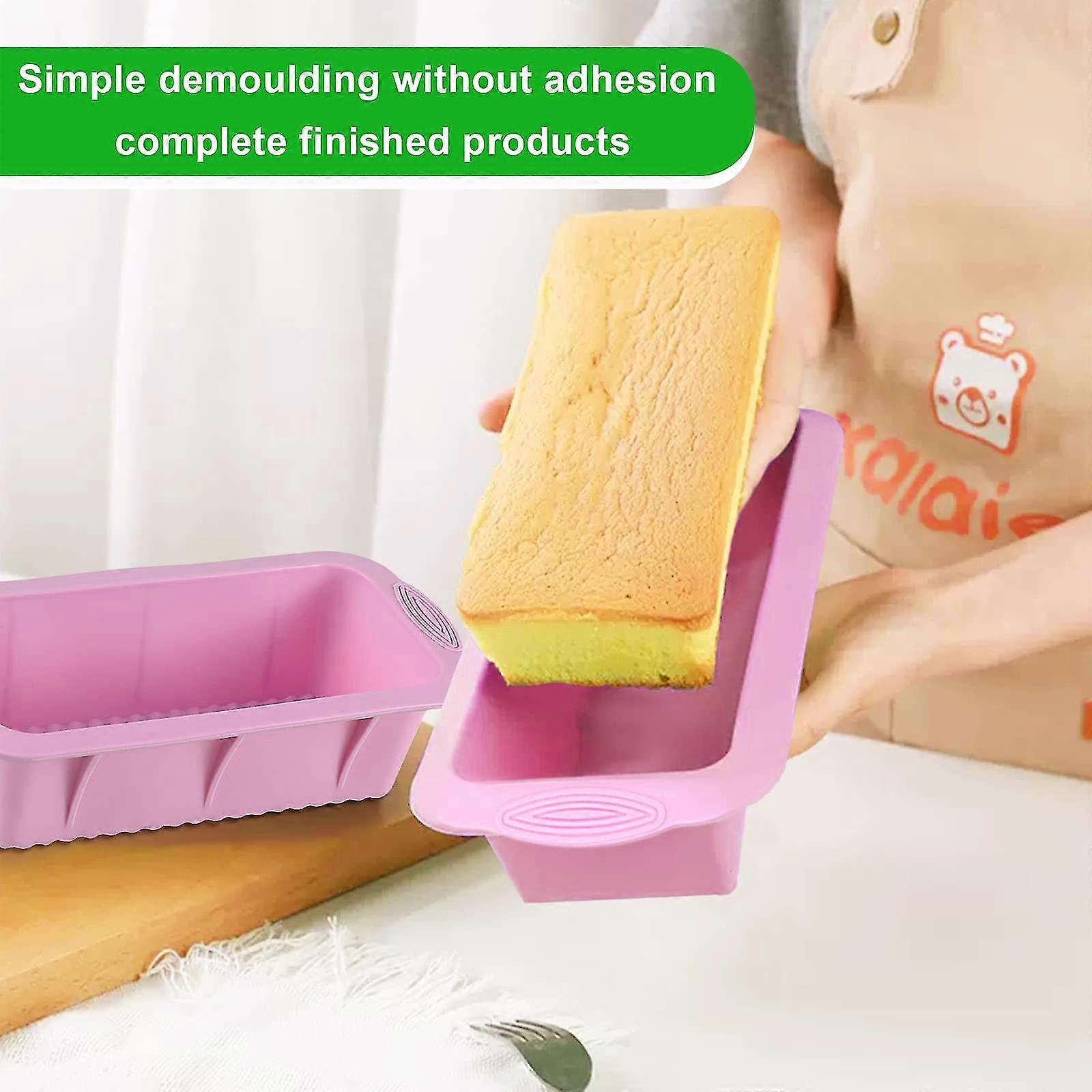 2 Pcs Silicone Loaf Tin, Silicone Non Stick Bread Baking Tins