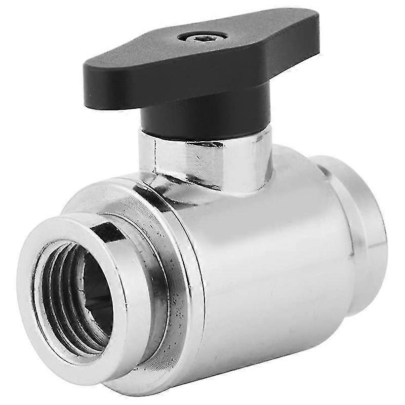 Water Cooling System,G1/4inch Internal Thread Silver Water Cooling Valve Water Ball Valve with Hand