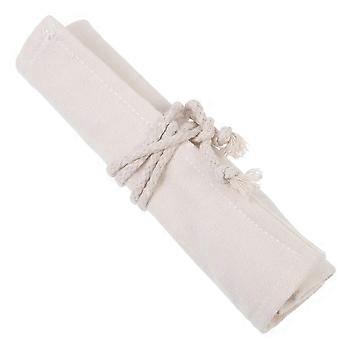 1pc Canvas Pencil Roll Bag Practical Drawing Pencil Organizer (as Shown)