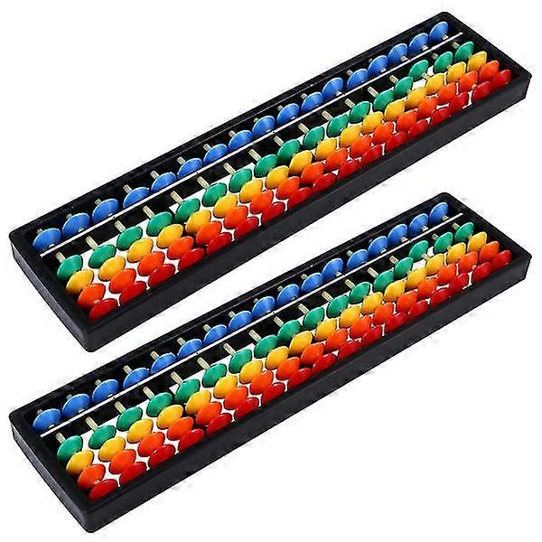 2pcs Plastic Abacus 17 Rods Abacus Plastic Beads Abacus Kids Counting Tools