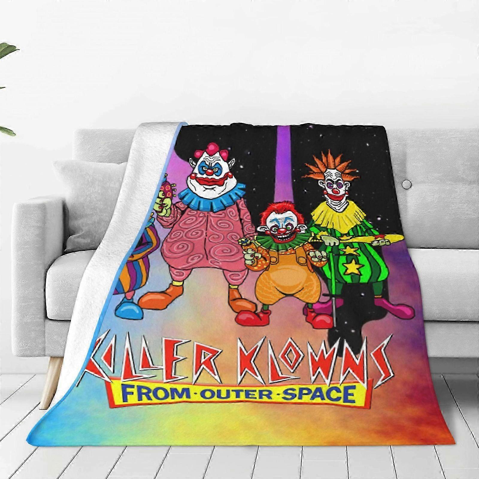 Killer klowns From Outer Space Přikrývky Flanelový fleece Teplý měkký přehoz Deka na gauč Rozkládací pohovka Obývací pokoj Celý rok Výzdoba Dárek Více velikostí tox