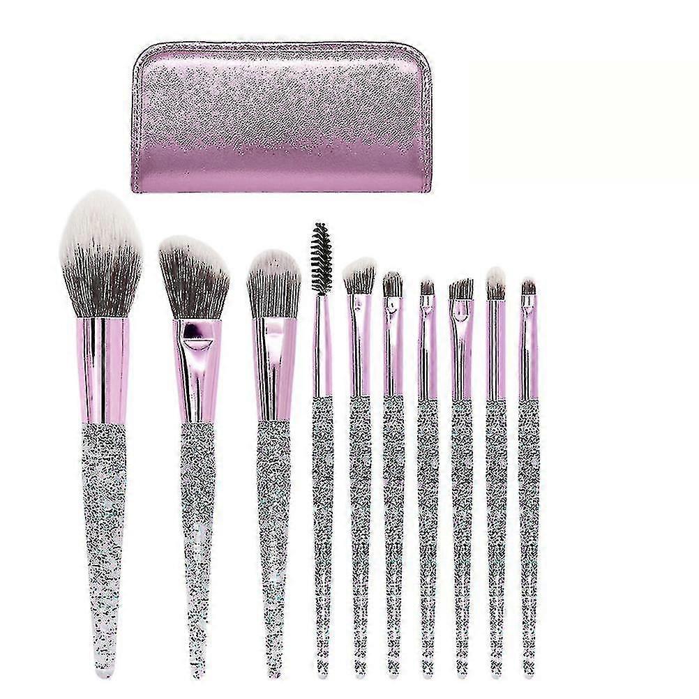 10pcs Poignée unique Brosses de maquillage Multi-fonction Cosmétique Brush Kit