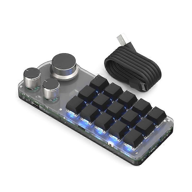 Programming Macro Custom Knob Keyboard RGB 12-Key/15-Key Copy Paste Mini Keypad