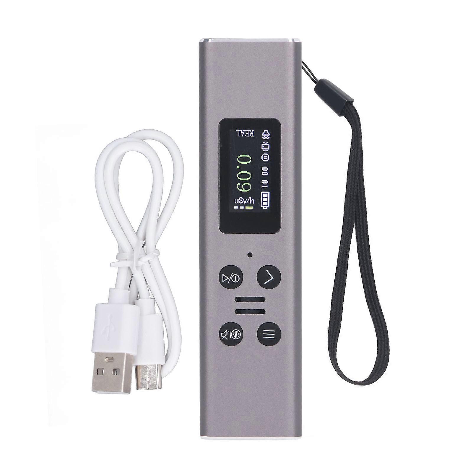 Nuclear Radiation Detector Geiger Counter Handheld Radiation Dosimeter 0.96in LCD Screen Built in Battery