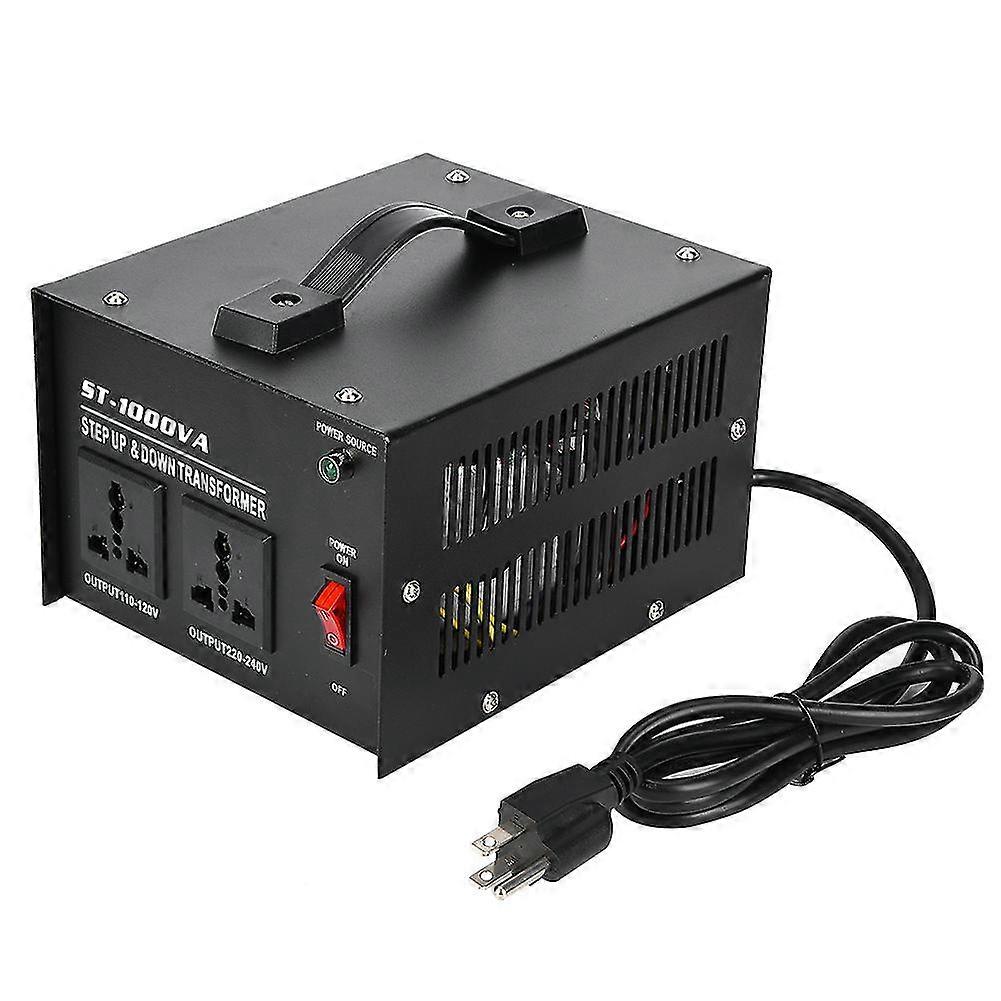 ST?1000VA Spannungswandler 110V zu 220V einphasiger Leistungstransformator US-Stecker