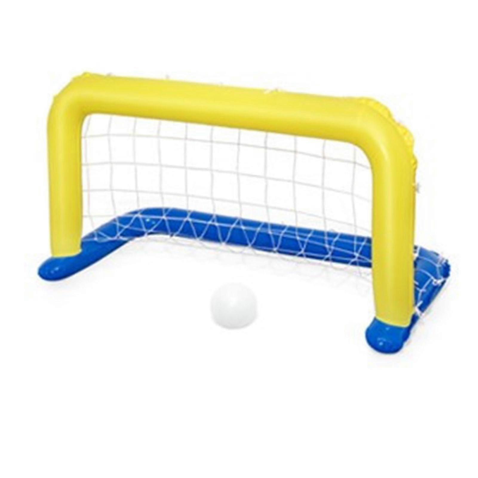 Portable Inflatable Pool Volleyball Set with Net and Hoops - Fun Games