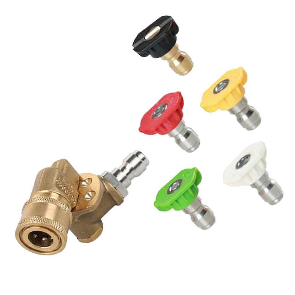 Pressure Washer Spray Nozzle Tips, Quick Connecting Pivoting Coupler
