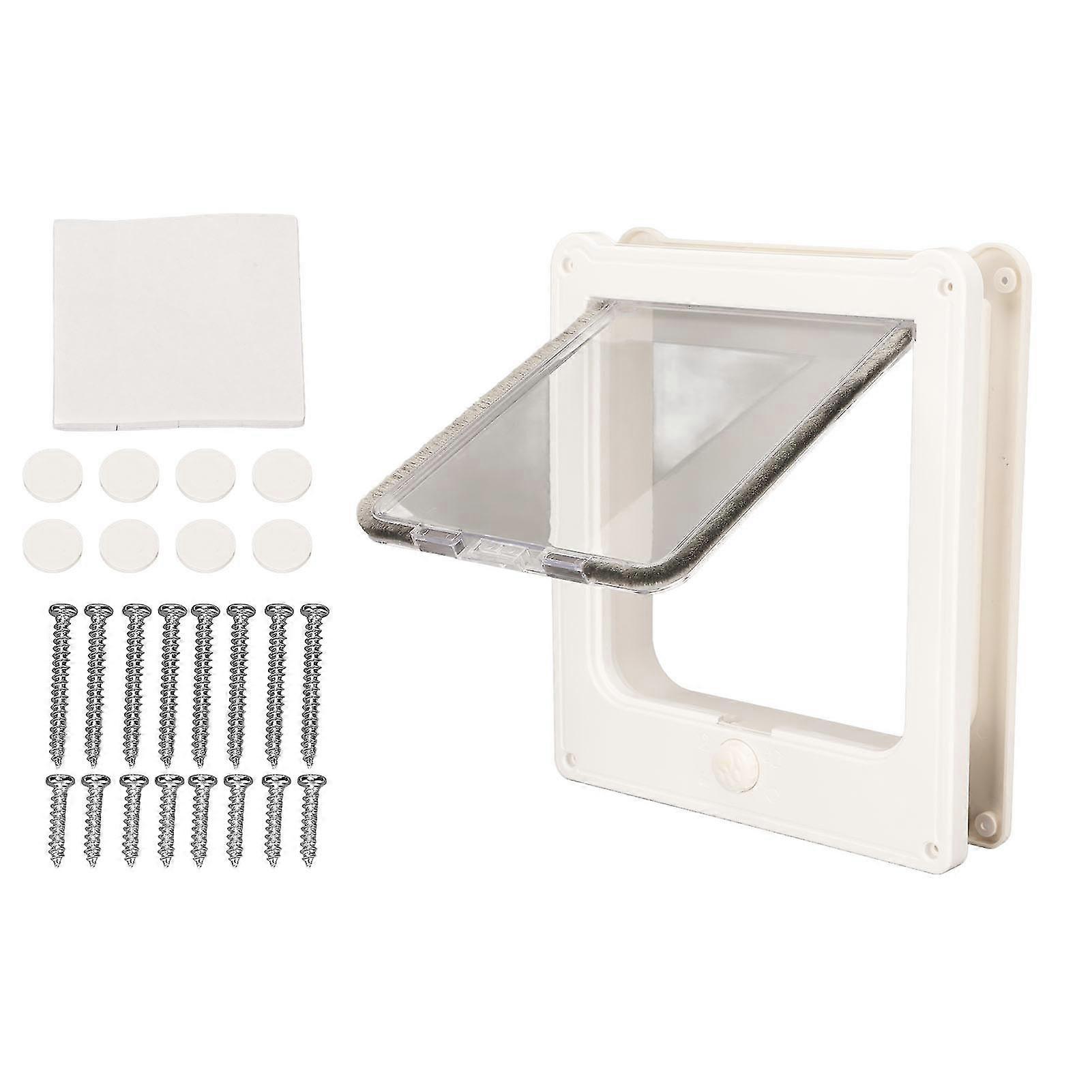 Automatic Cat Door with Magnetic Lock 4 Modes Noiseless Design for Cattery and Pet Cage