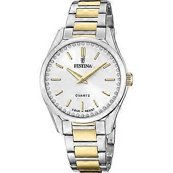 Festina Mademoiselle Woman's Silver Watch With Swarovski Crystals