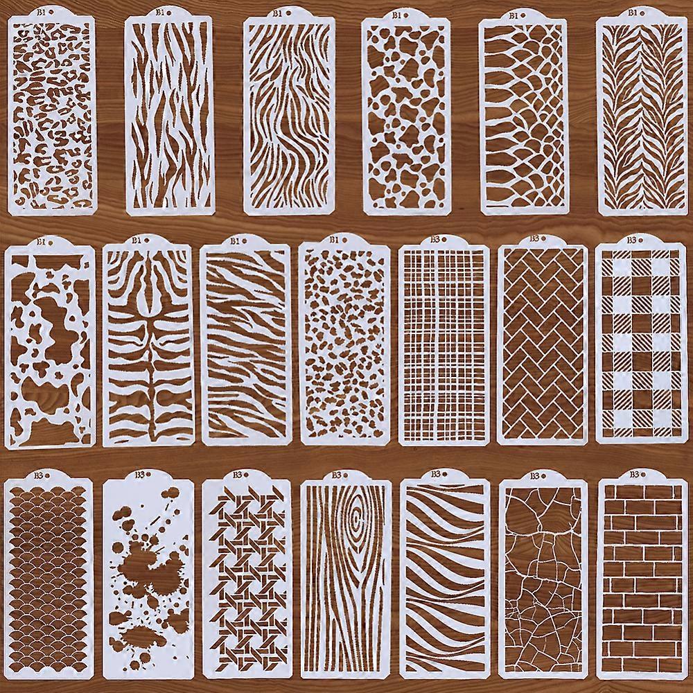 2 Sets PET Plastic Drawing Painting Stencils Templates Mixed Shapes Snow 263x112.5x0.2mm about 10 sheets/set
