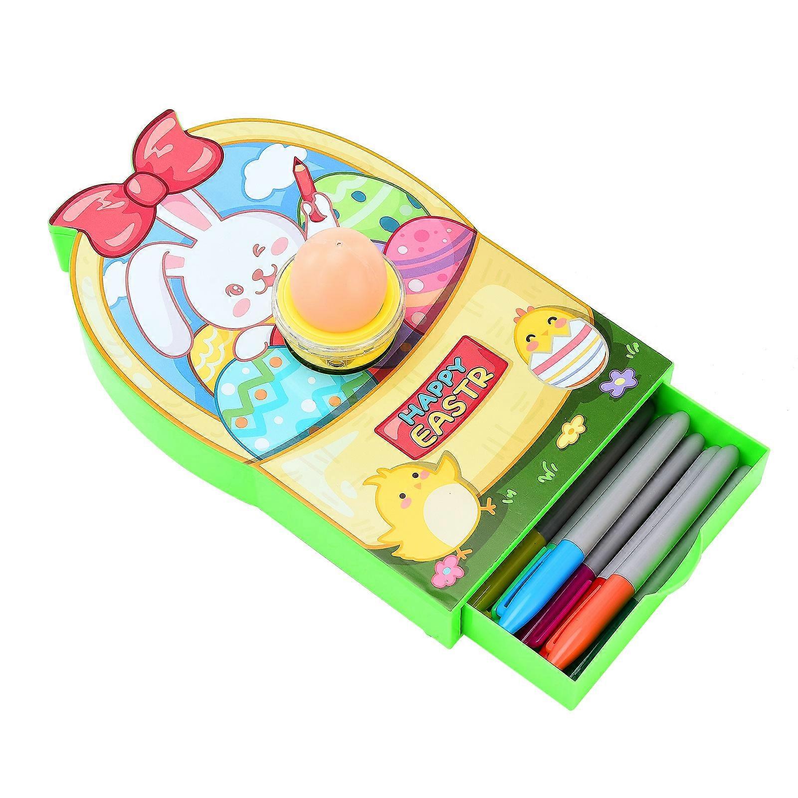 Easter Egg Spinner Decorating Machine Battery Driven Decorator Kit Markers Easter Toy for Kids