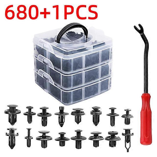 Car Plastic Retainer Clips Automobile Fender Push Pin Rivet Door Trim Panel Retainer Automobile Bumper Mixed Size Fasteners Tool