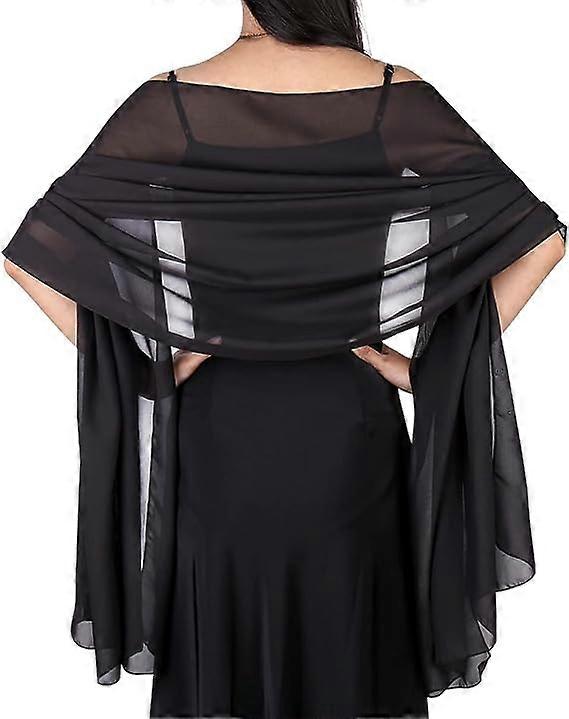Sheer Soft Chiffon Shawls and Wraps for Women by Ladiery, Lightweight Wedding Evening Party Dresses Scarf Bride