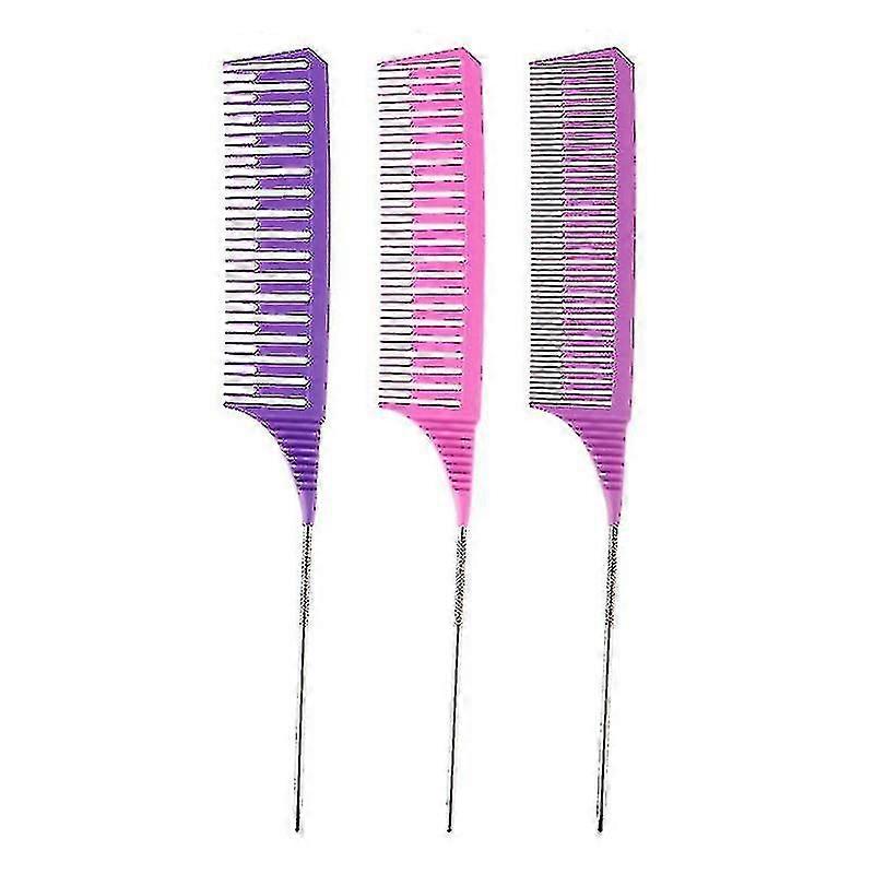Hair Styling Combs Tailed Comb Set Coloring Dyeing Comb Salon Tool Sectioning Highlighting Weaving Cutting Comb For Hairdressing