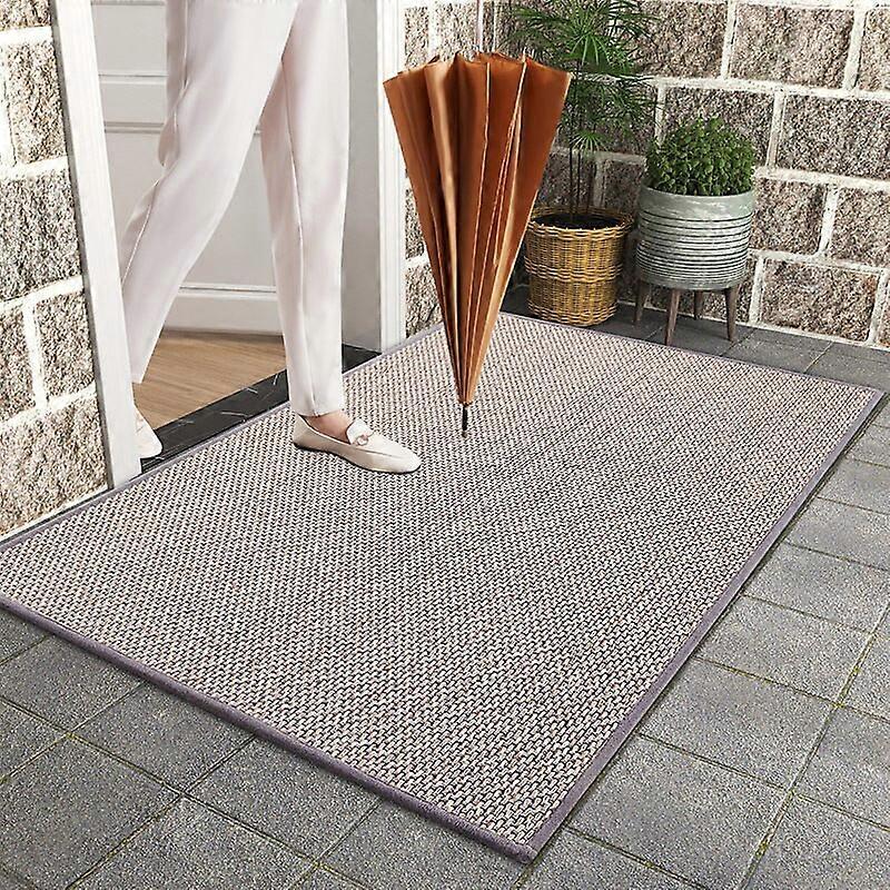 屋外マットリネンウーブンフットマットラバーカーペットリビングルームマット便利な屋内フロアラグキッチンバスホームDeocr マット
