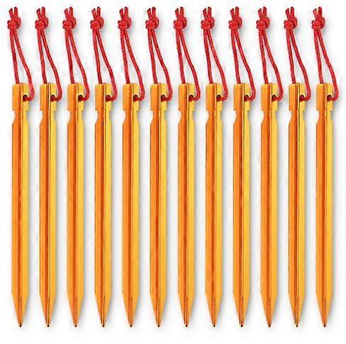 Outdoor climbing tent triangular aluminum nails 18cm windproof canopy fixed nails camping ground nails 12pcs