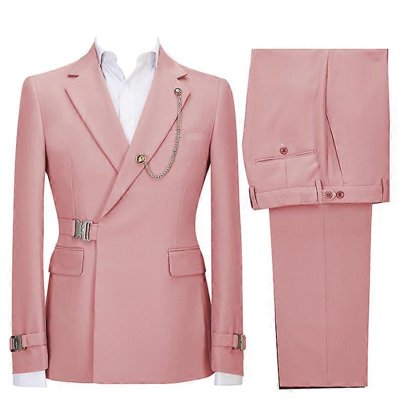 Men's 2 Piece Suit with Metal Clasp Slim Fit Suit Tuxedo Suit