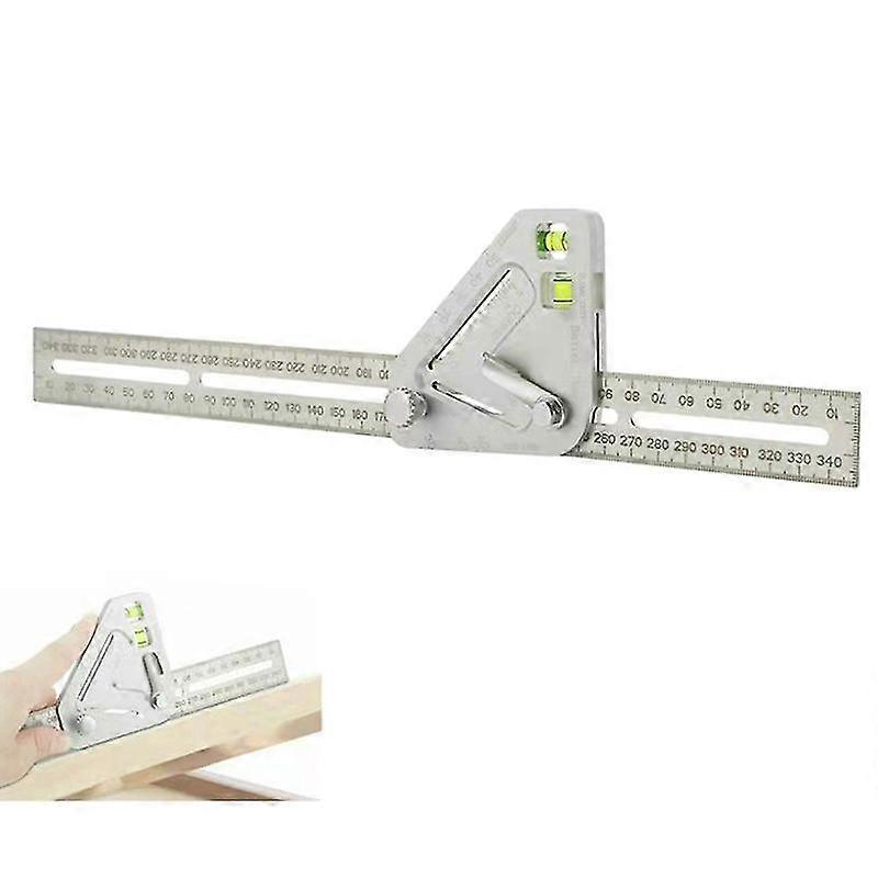 Abs Triangle Ruler Woodworking Multifunctional Level Protractor Triangular Ruler