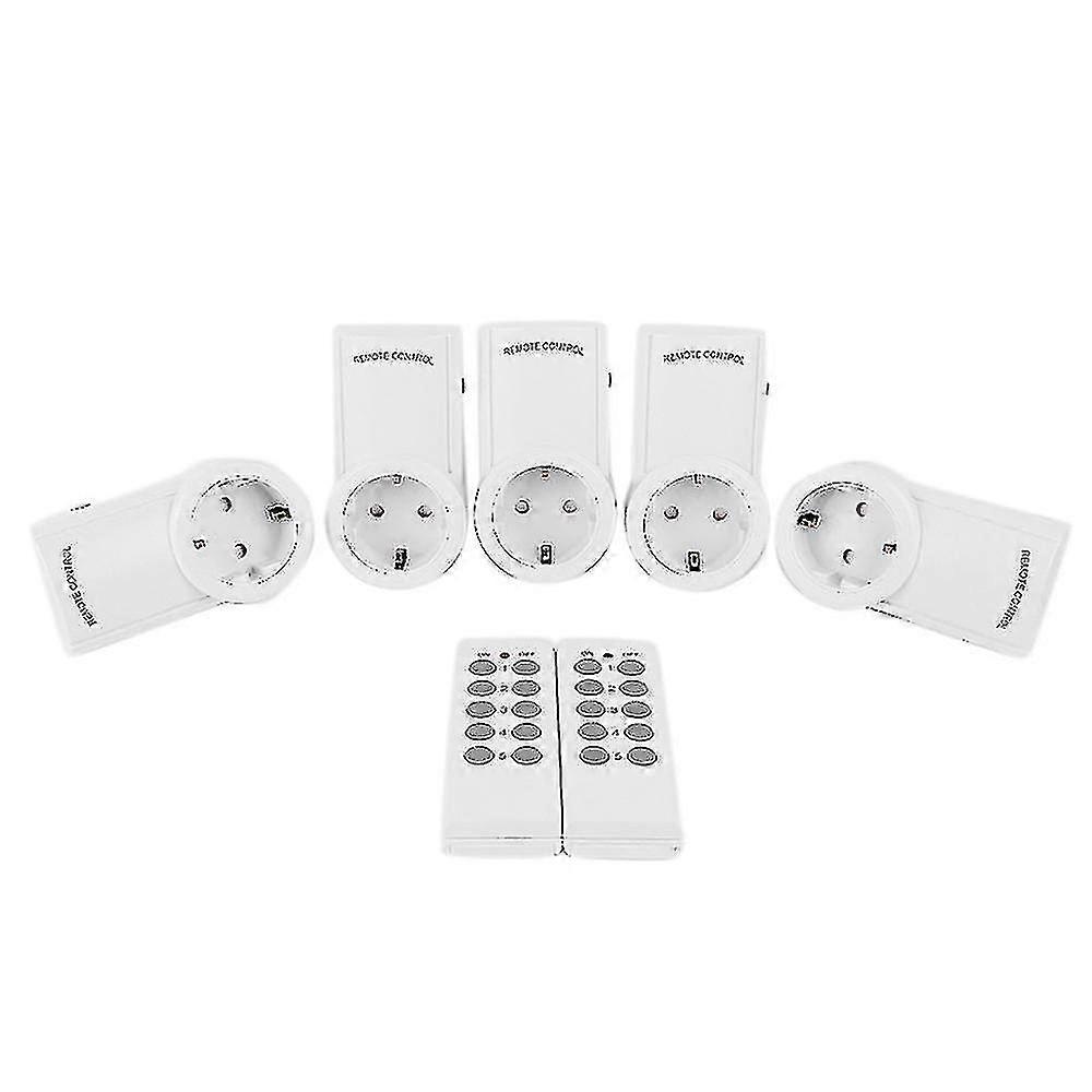 Two Drag Five Wireless Outlet Switch Compatible With Lights Fans Small Eu Plug