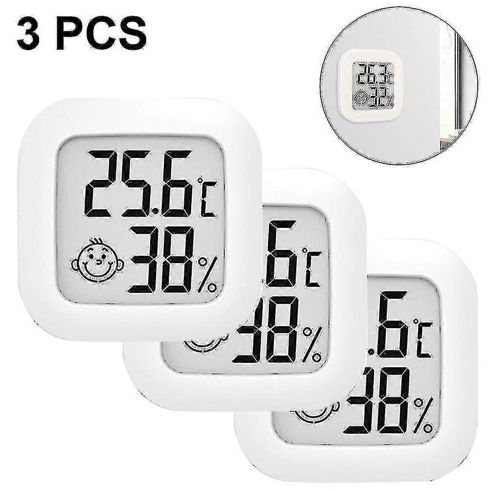 3 Pack Indoor Thermometer , Humidity Gauge Meter Digital Hygrometer Room Thermometer For Home, Hight Accurate Temperature And Humidity Monitor For Rep