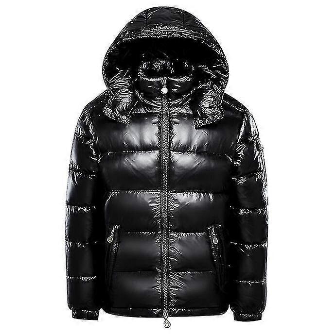Mens Hooded Shiny Down Jacket Winter Coats