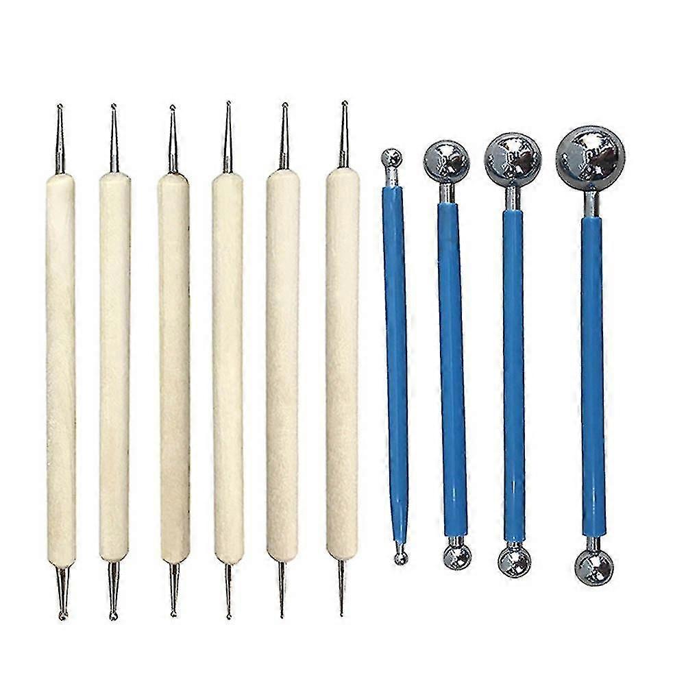 10 PCは、マンダラロック絵画のためのキットステンレス鋼ボールスタイラスを点在