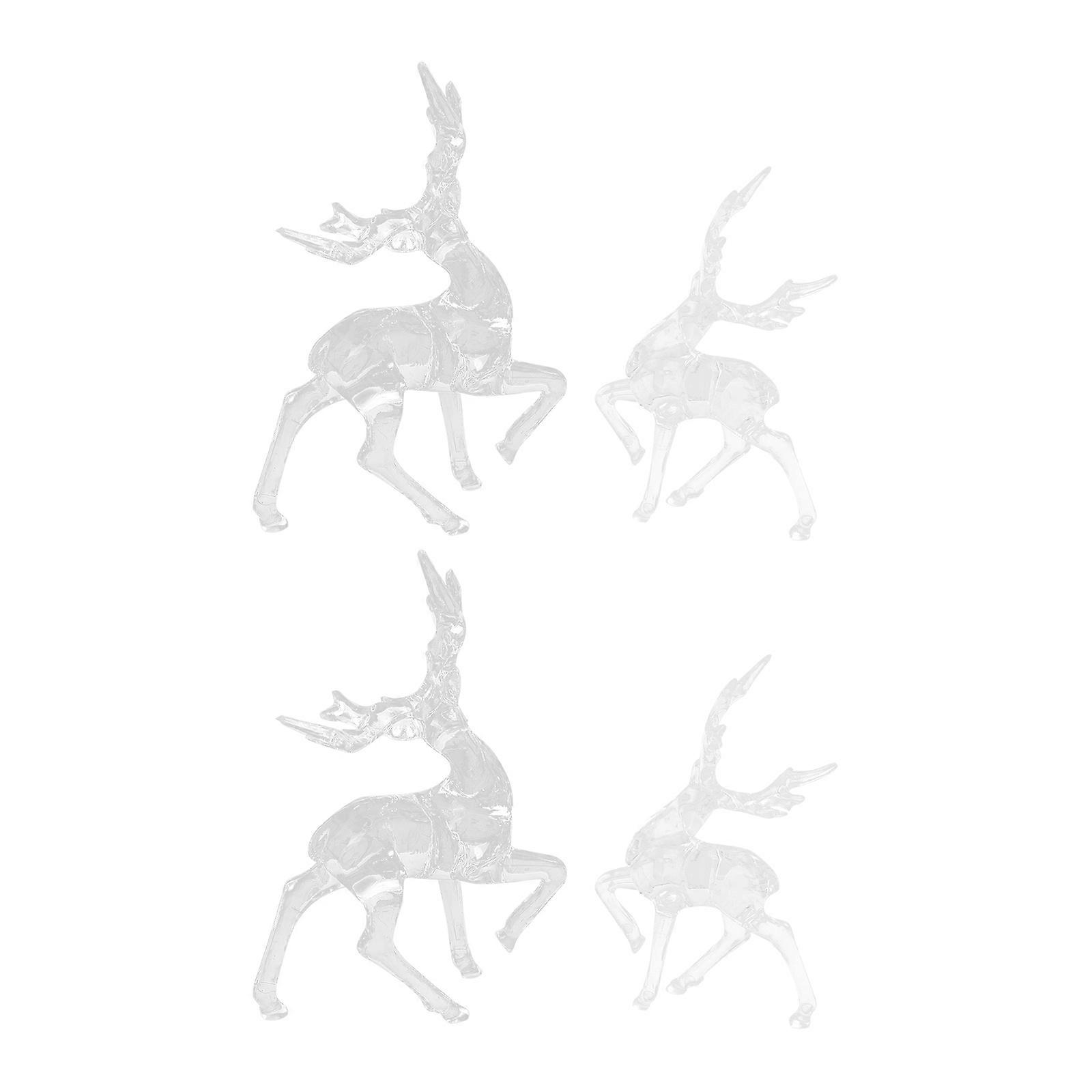 4 buc Ornament cerb de Crăciun Figurine cerb de Crăciun Ornamente de Crăciun Elan Ornamente acrilice cerb