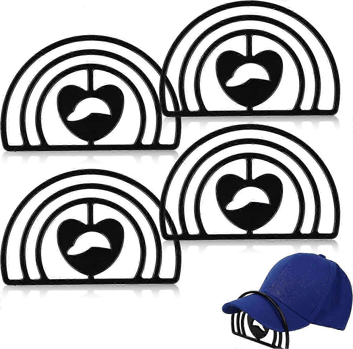 4-part hat accessories, hat brim practical hat form design for huting navel bending slots hat(black)