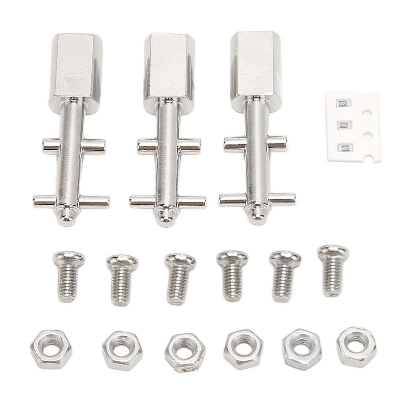 3pcs Toggle Switch Matte Chrome Coating Heavy Duty Toggle Flick Switch with Button for REVOX B77 B710 for STUDER A710 PR99