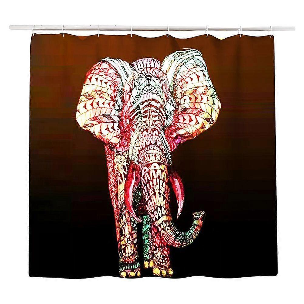 Elephant Theme Shower Waterproof Shower Curtain Bathroom Decor