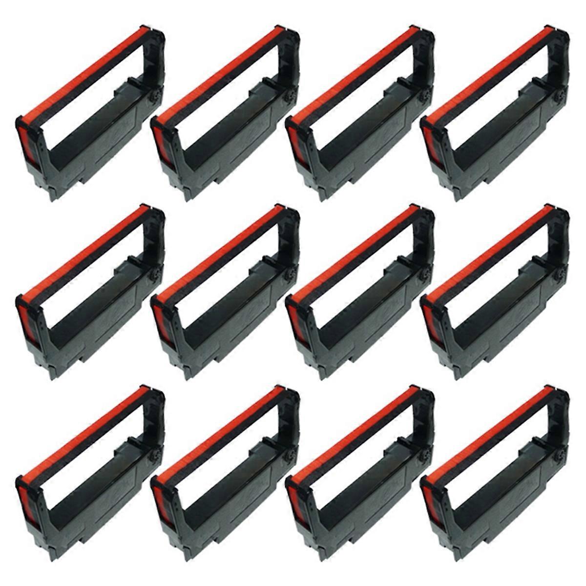 12Pcs Black and Red Printers Ribbon for ERC38 ERC30 ERC34 TM-U220A/220B/220D/300/375 Printer for SNBC BTP-M180