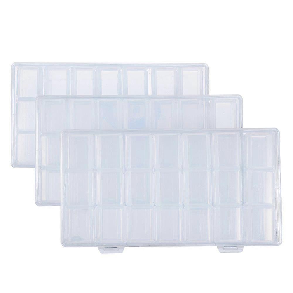 Polypropylene Plastic Bead Storage Containers Removable 21 Compartments Rectangle Clear 20x11x3.6cm 3 Compartments: about 10.15x2.6x3.1cm 21 Compartme