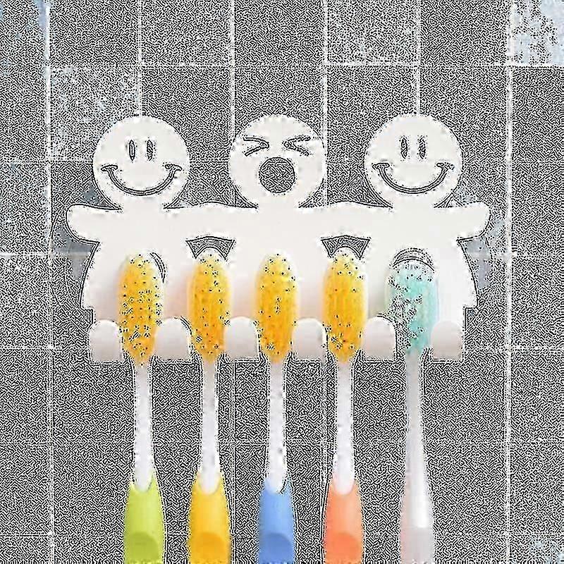 Držák na zubní kartáček Smiley 5 pozic na stěnu SHJ