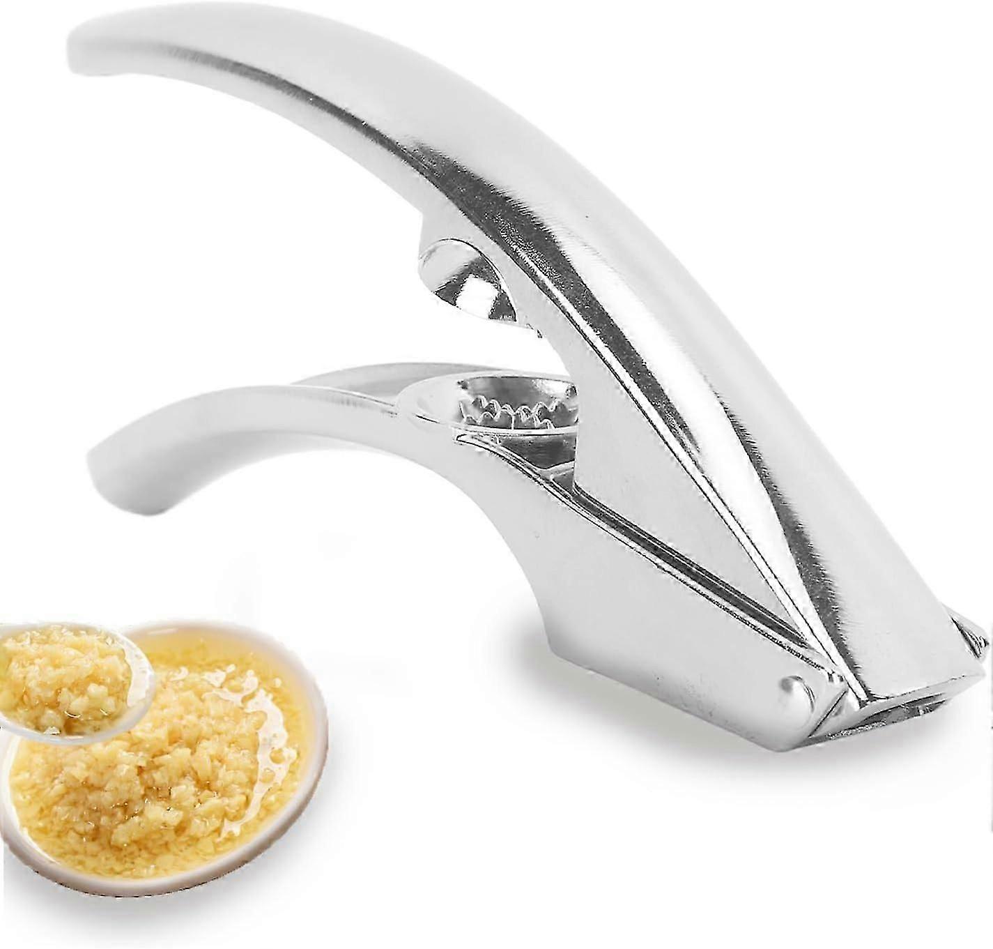 Garlic Press Stainless Steel, Rust Proof Easy Squeeze Advanced Garlic Press for