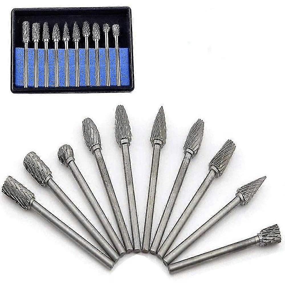 10pcs Metal Grinding Head Milling Cutter
