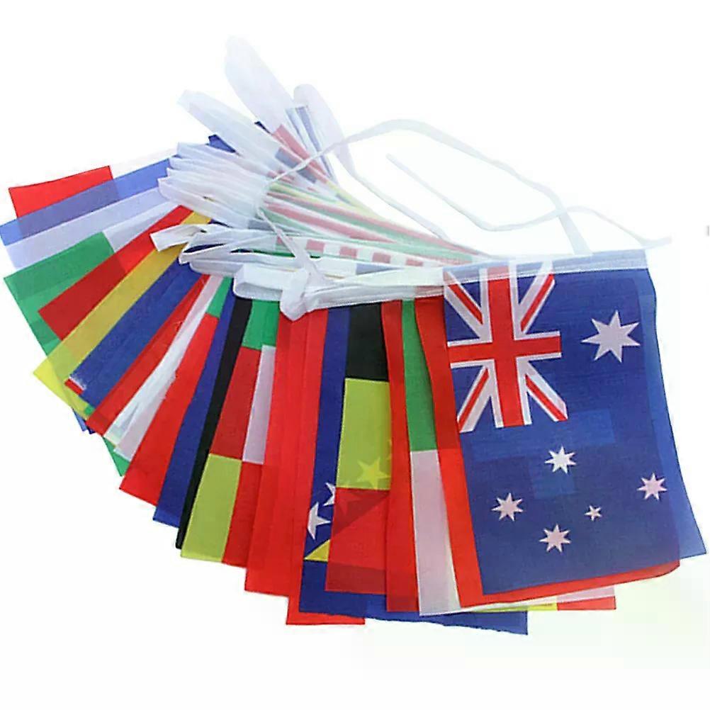 1 Set Countries String Flag World Flags Pendant International Flag String Party Pull Flag for Party