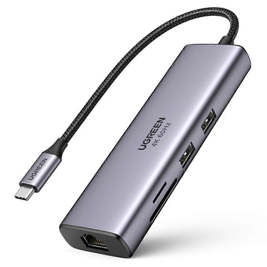 UGREEN 7-in-1 USB-C auf USB-A/HDMI/SD/TF/PD/Ethernet RJ45 Adapter