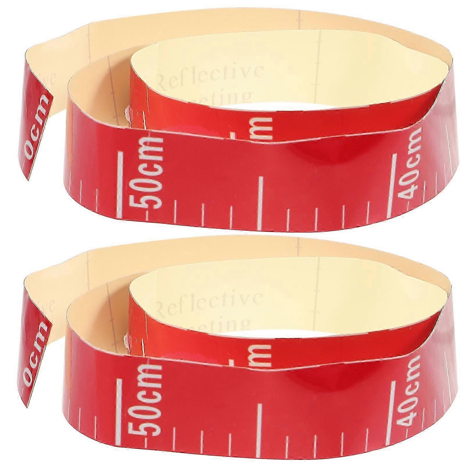 2pcs Water Level Gauge Stickers Water Level Measurement Self-adhesive Water Level Measuring Tool(1 meter)