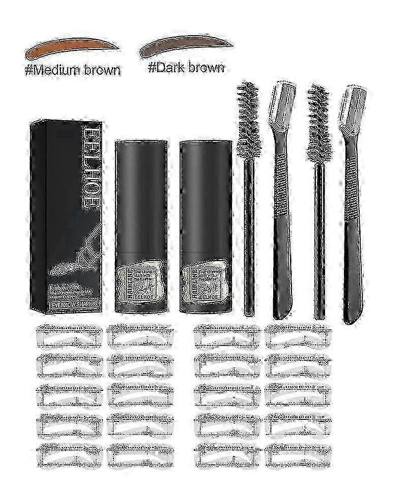 眉毛プリントセットナチュラルヘアラインパウダーファストアイブロウカード怠惰なナチュラルアイブロウメイク -