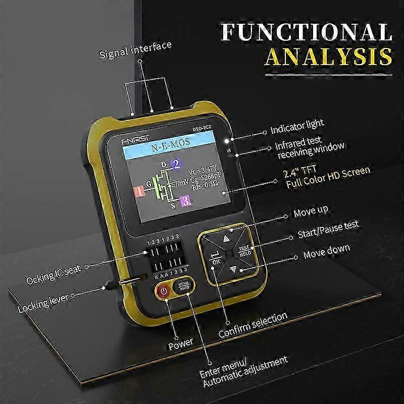DSO-TC2 Handheld Digital Oscilloscope Transistor Tester 2-in-1 Support Diode Capacitance Voltage LCR Detect PWM Out