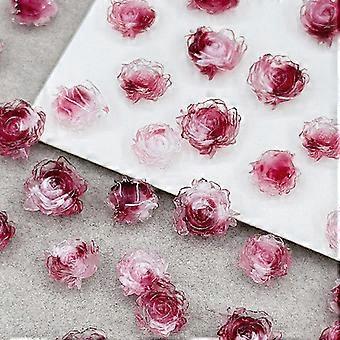 50Pcs Camellia Nagel Charms 3D Bloem Design Nagel Charm Tips voor Vrouwen Nagel Sieraden Salon DIY Nagel Accessoires Decoratie 02